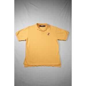 Vintage Walt Disney World Mickey Mouse Polo Shirt Yellow Embroided Size S